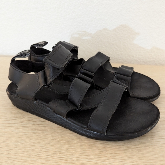 Dr. Martens Black Leather Redfin Sandals - Picture 4 of 9